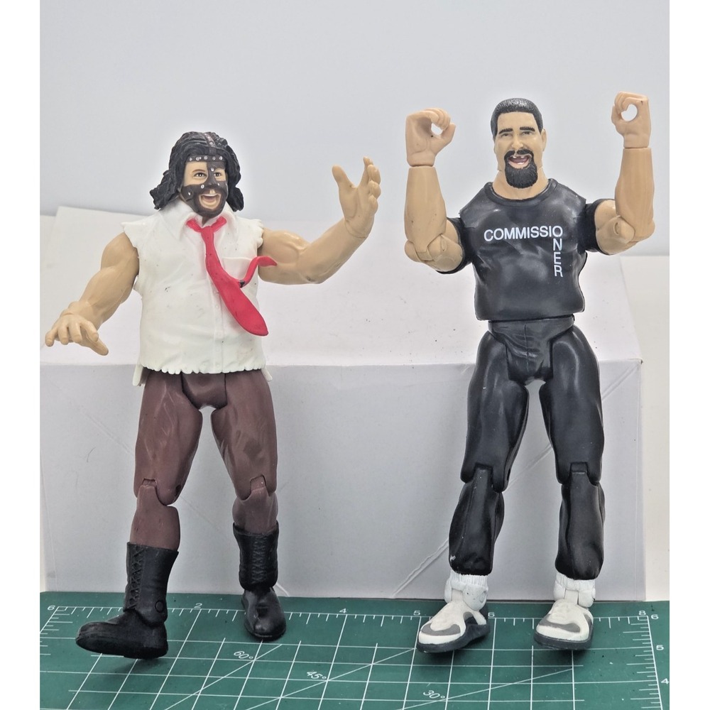 Set 2 WWF Mankind & Commisioner Mick Foley Figures Jakks Pacific 1999 Titan Tron